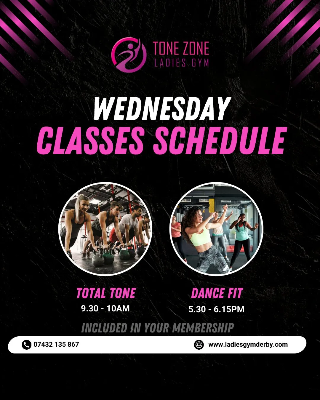 Tone Zone Classes - Exercise Classes Derby - Monday