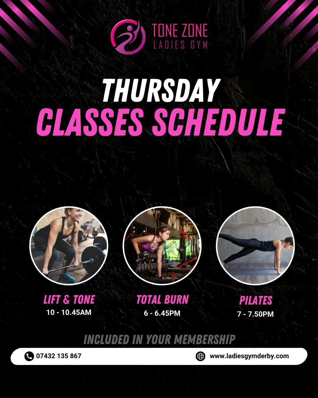 Tone Zone Classes - Exercise Classes Derby - Monday
