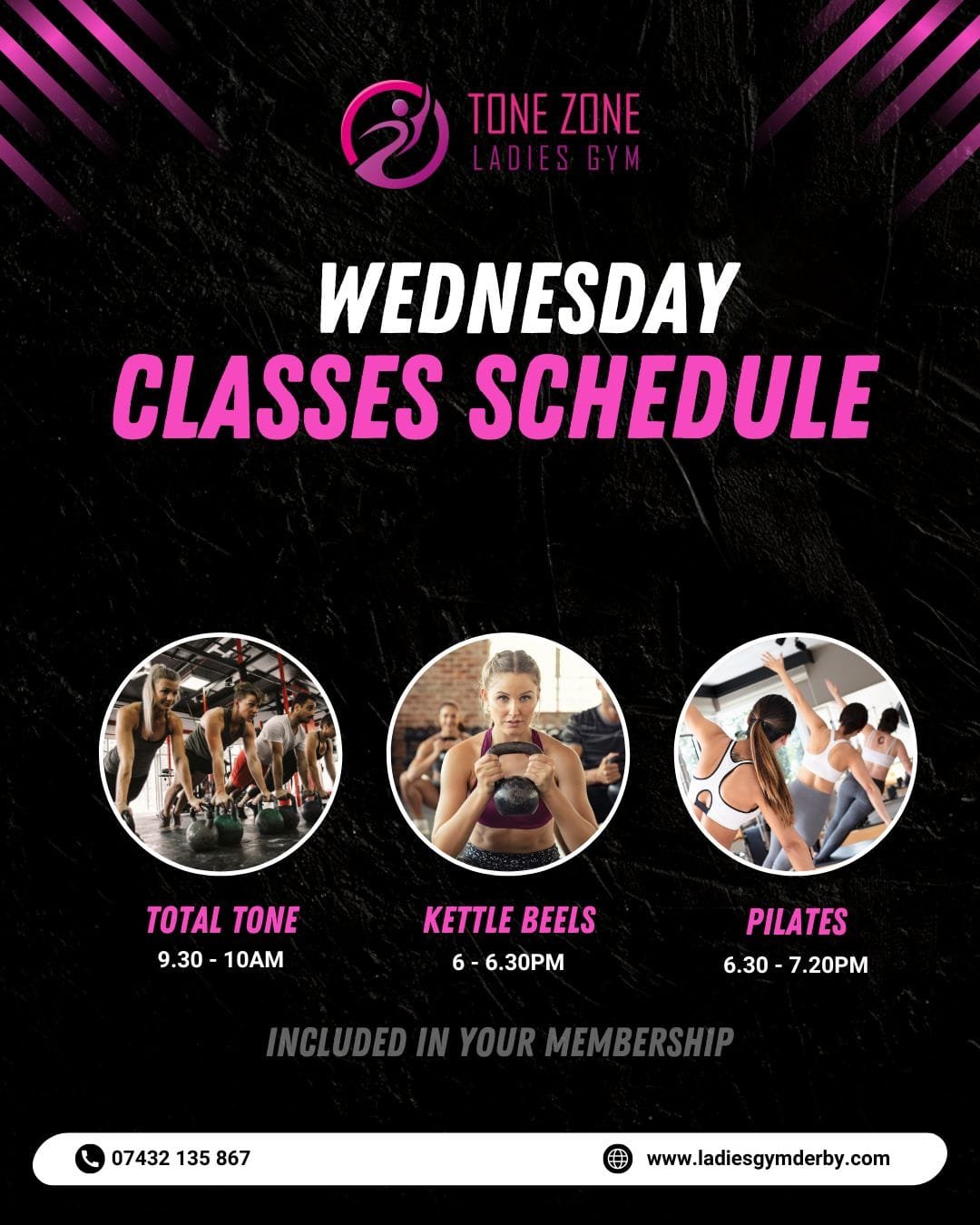 Tone Zone Ladies Classes (3) Tone Zone Classes - Exercise Classes Derby - Monday