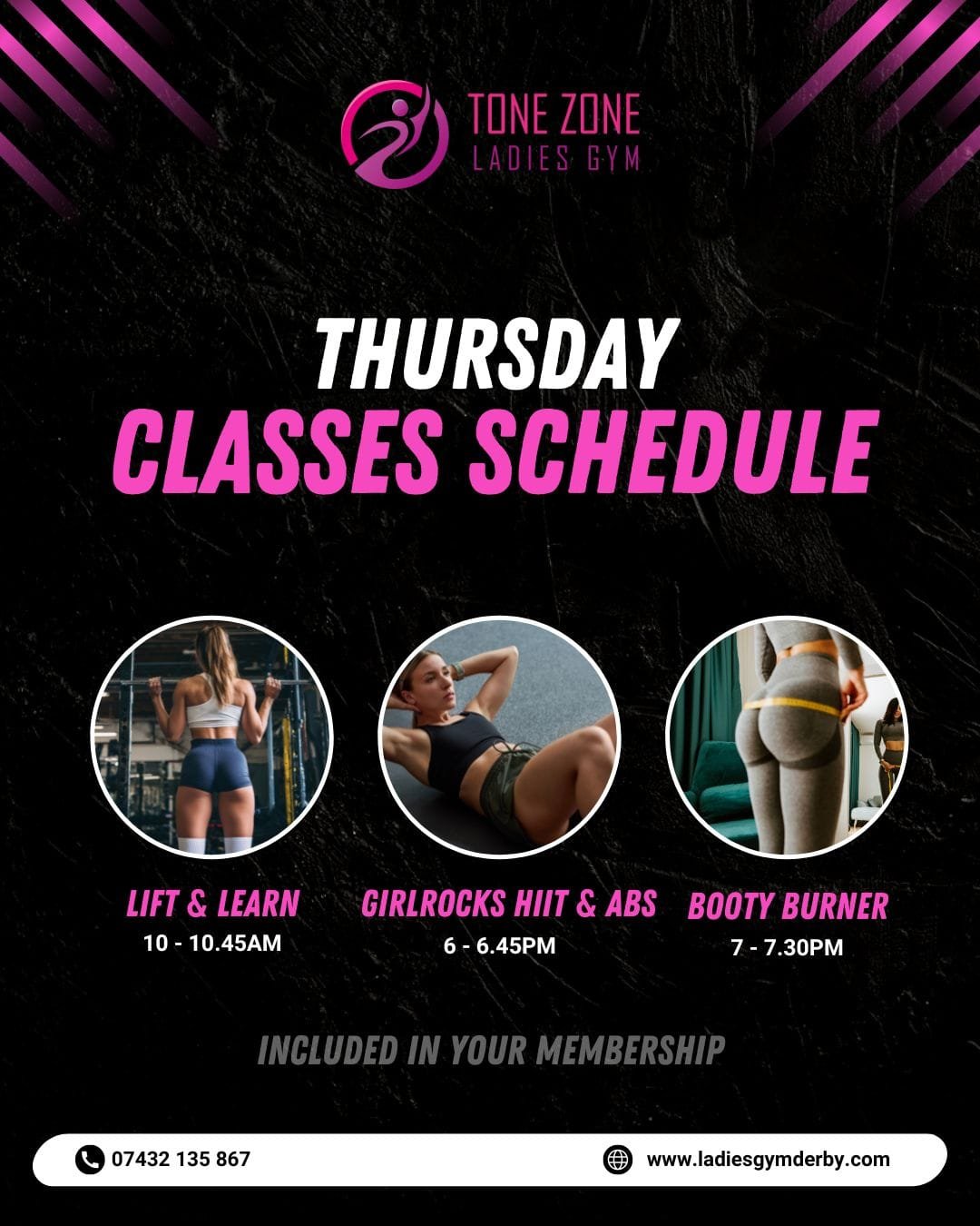 Tone Zone Ladies Classes (4) Tone Zone Classes - Exercise Classes Derby - Monday
